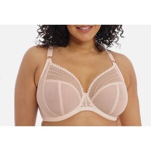 Elomi‎ Underwired Plunge Matilda Bra 38G Sheer Sexy Romantic Support Feminine
